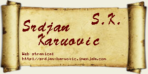 Srđan Karuović vizit kartica